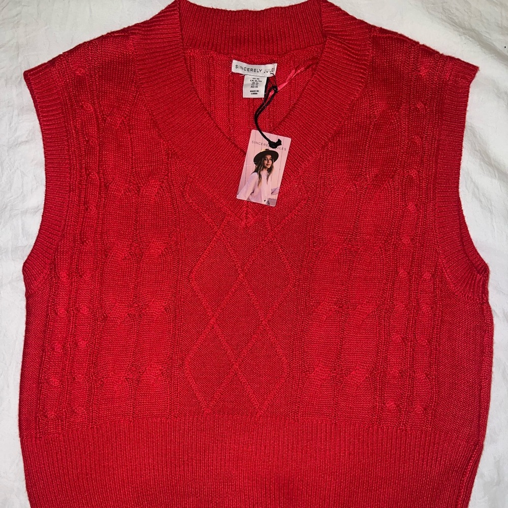 Red Sweater Vest